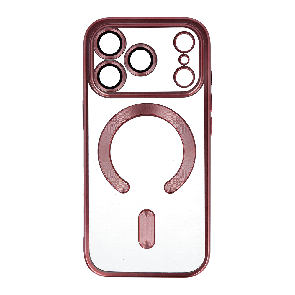 metallik MagSafe Ümbris jaoks Iphone 16 Pro roosa