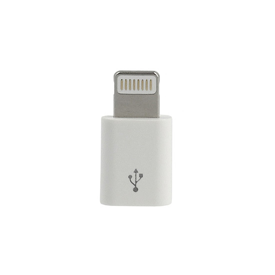 Laadija adapter - Micro USB to Lightning - valge