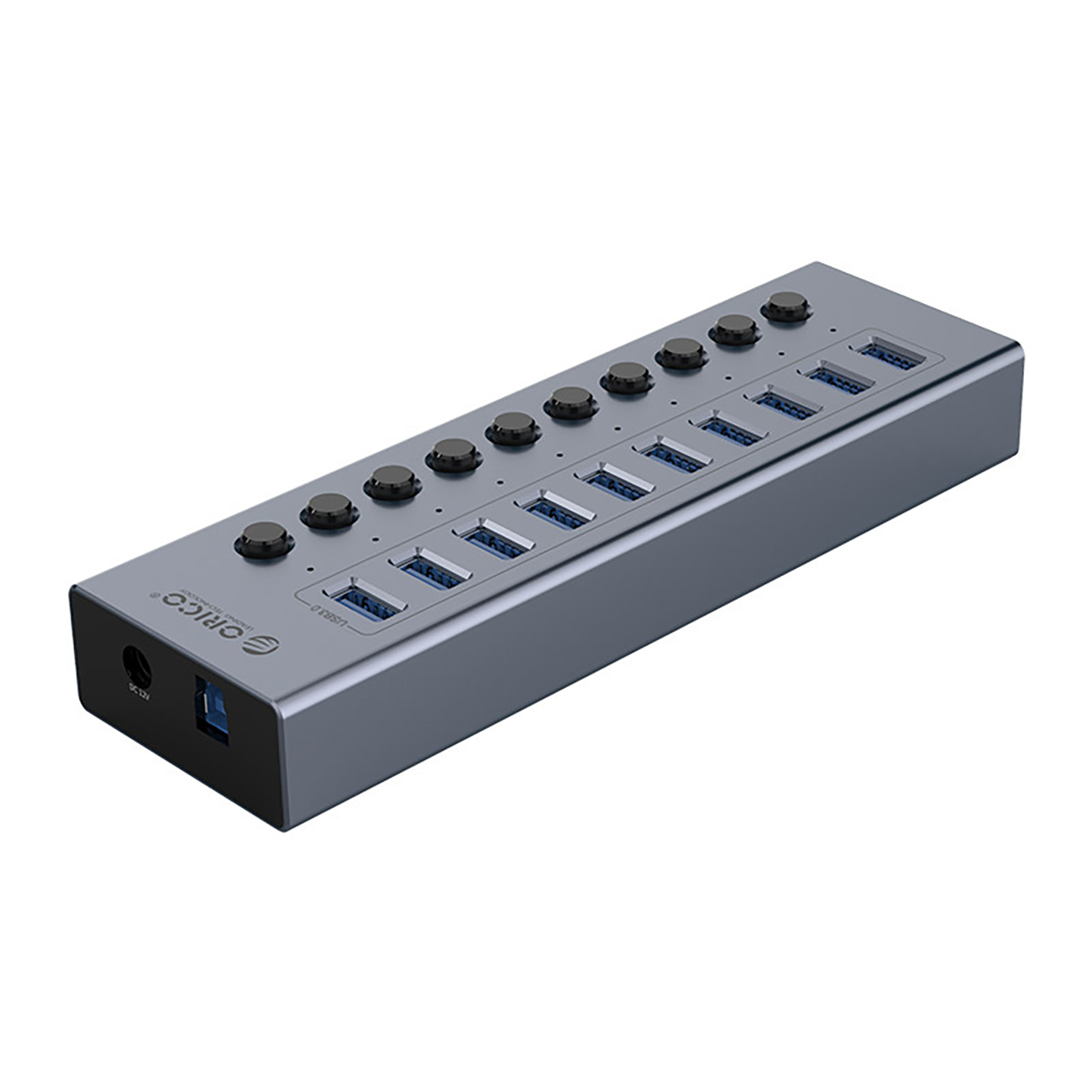 Orico BT2U3-10AB jaotur 10x USB-A 3.0 lülititega - hall