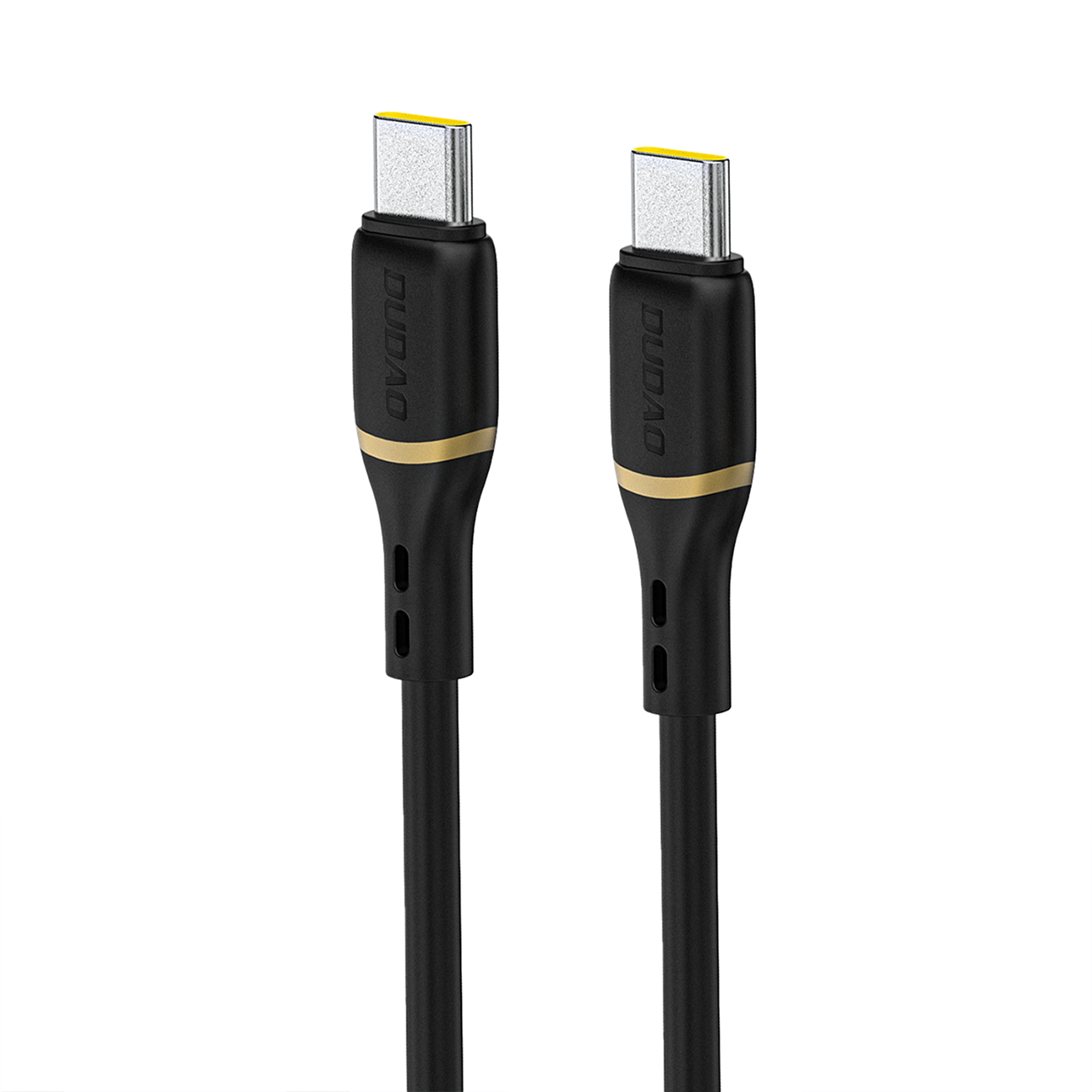 Dudao L25C USB-C kaabel 1m 60W pehme silikoonpunutisega - must