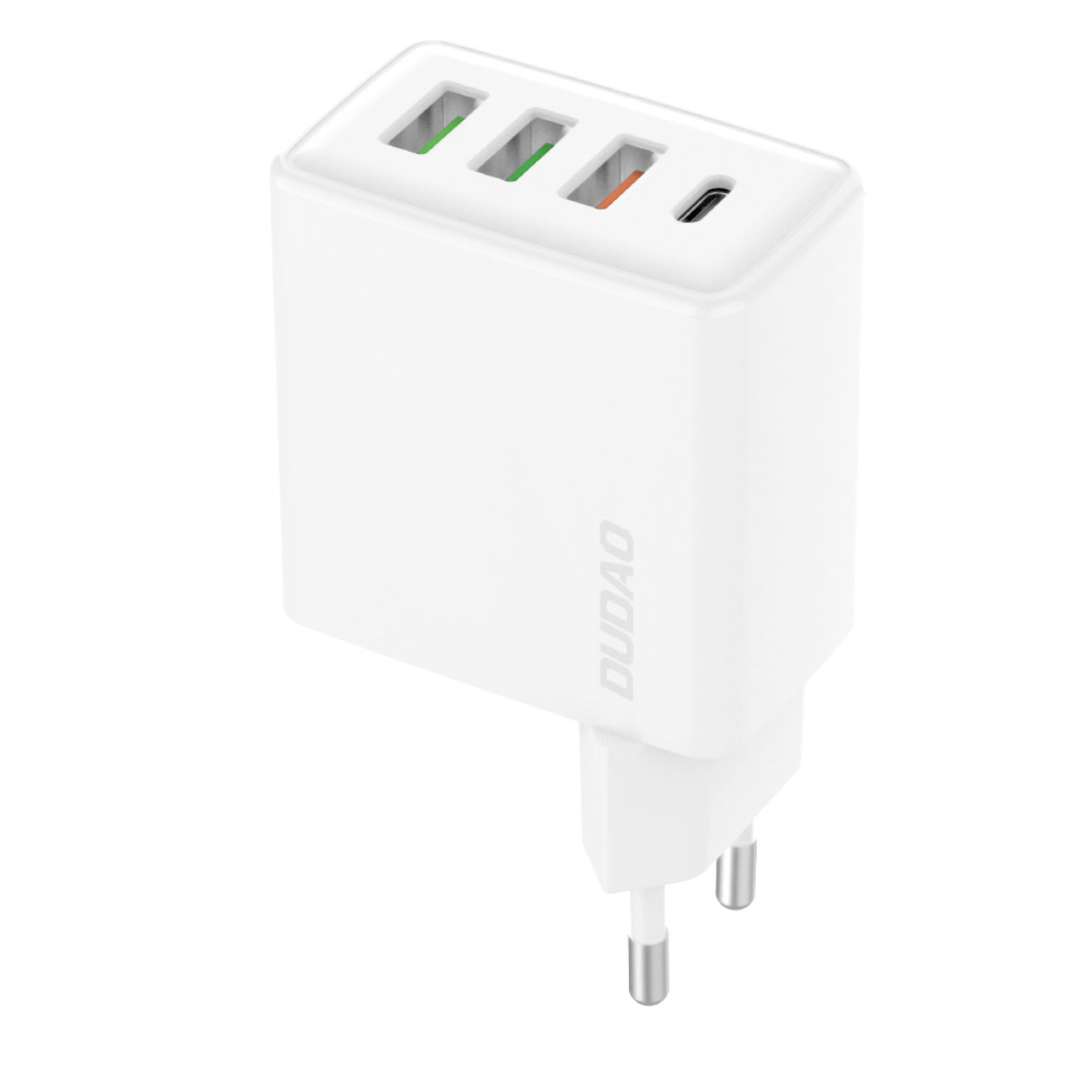 Dudao A5HEU 3xUSB-A 1xUSB-C PD 20W QC3.0 18W+ 2x12W seinalaadija - valge