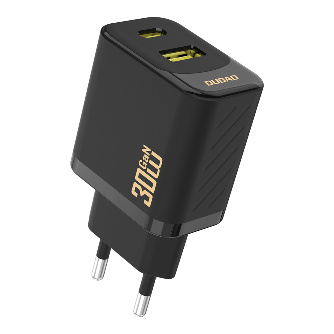 Dudao A27TEU PD 30W GaN USB-A USB-C seinalaadija - must