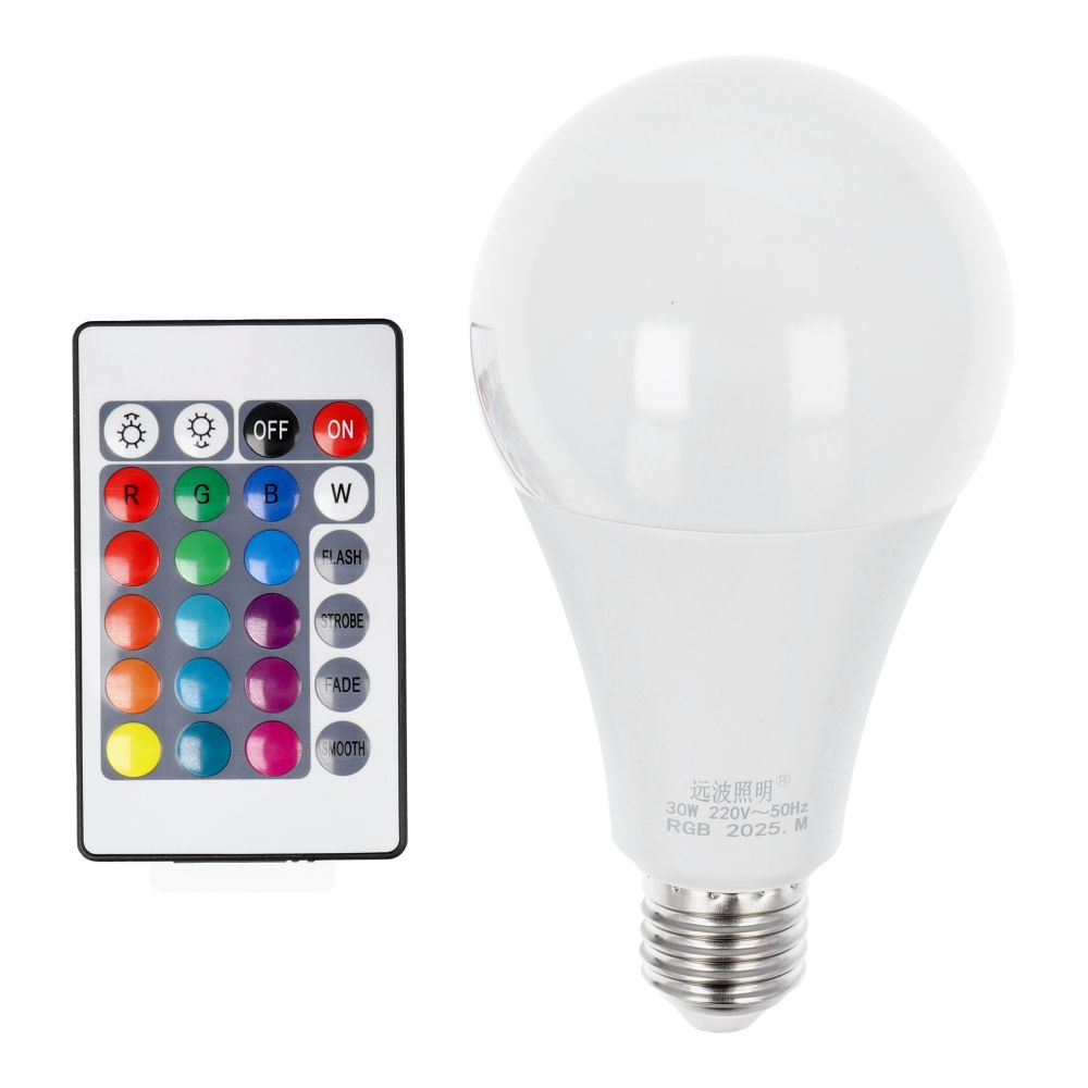 LED RGB lambipirn 30W E27 A80 mitmevärviline