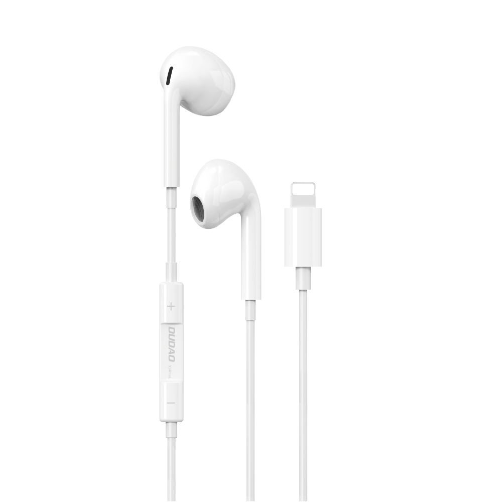 Dudao X14PROL-W1 in-ear kõrvaklapid Lightning pistikuga valge (X14PROL-W1)