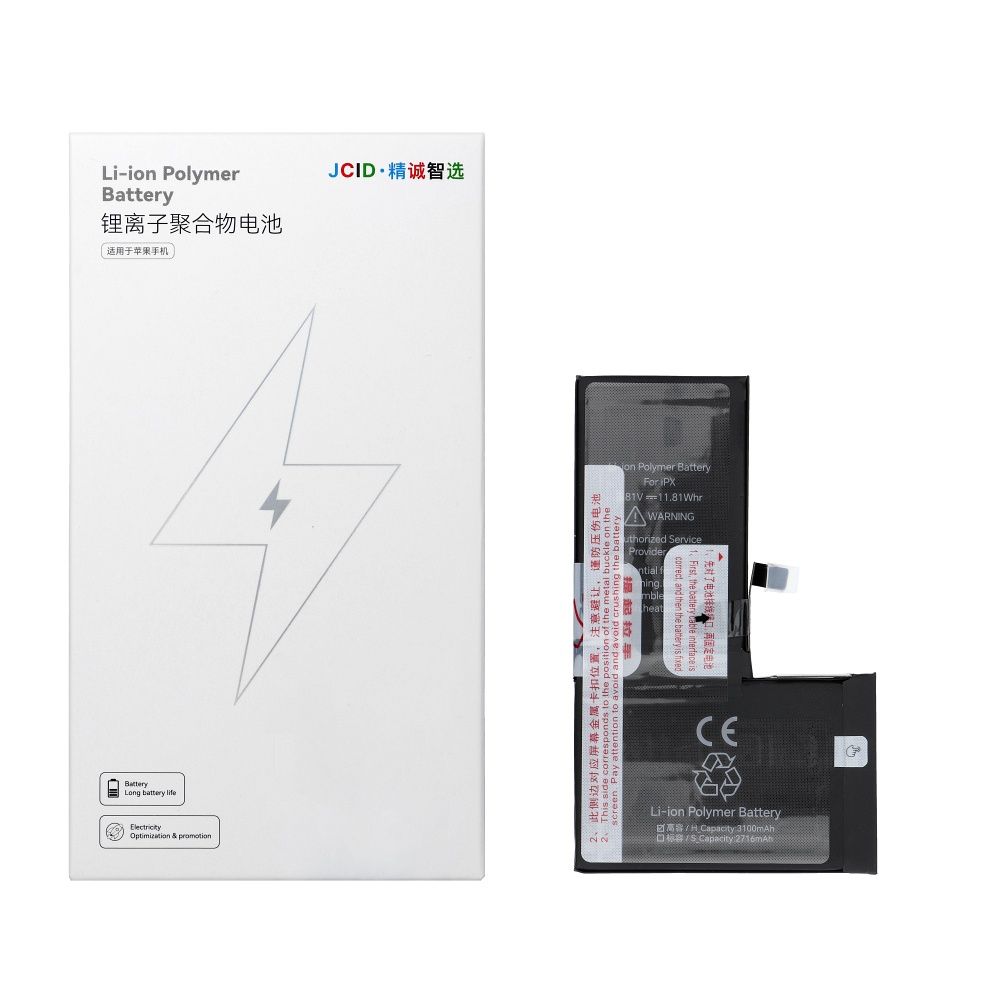 JCID Battery jaoks iPhone X 3100 mAh (high capacity)