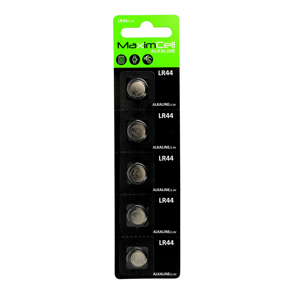 MaximCell Alkaline batteries LR44 - 5pcs