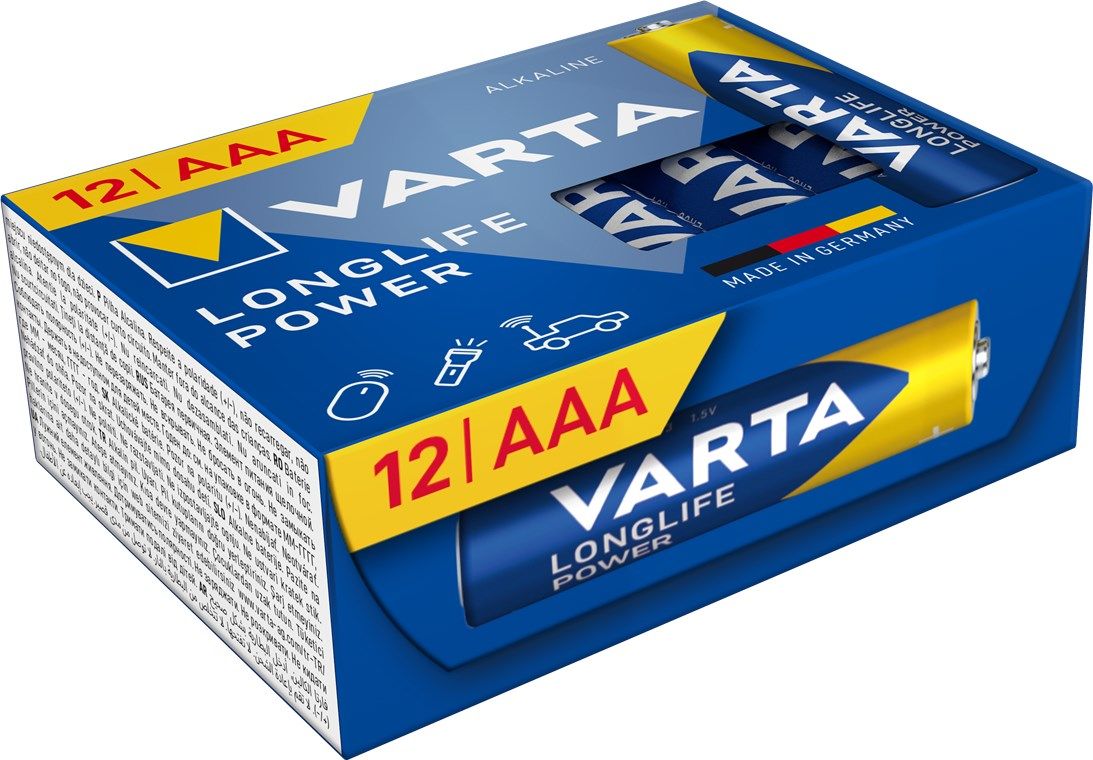 VARTA alkaline aku R3 (AAA) Longlife Power 12 pcs