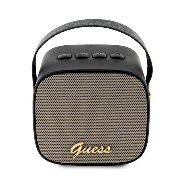 Guess Bluetooth kõlar GUWSB2P4SMK Kõlar mini must/must 4G Leather Script Logo with Rihm