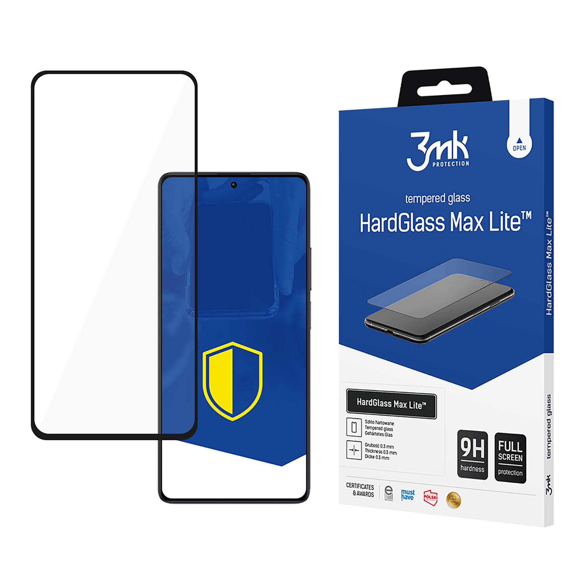 3mk HardGlass Max Lite must Karastatud klaas for Xiaomi Redmi Note 13 5G