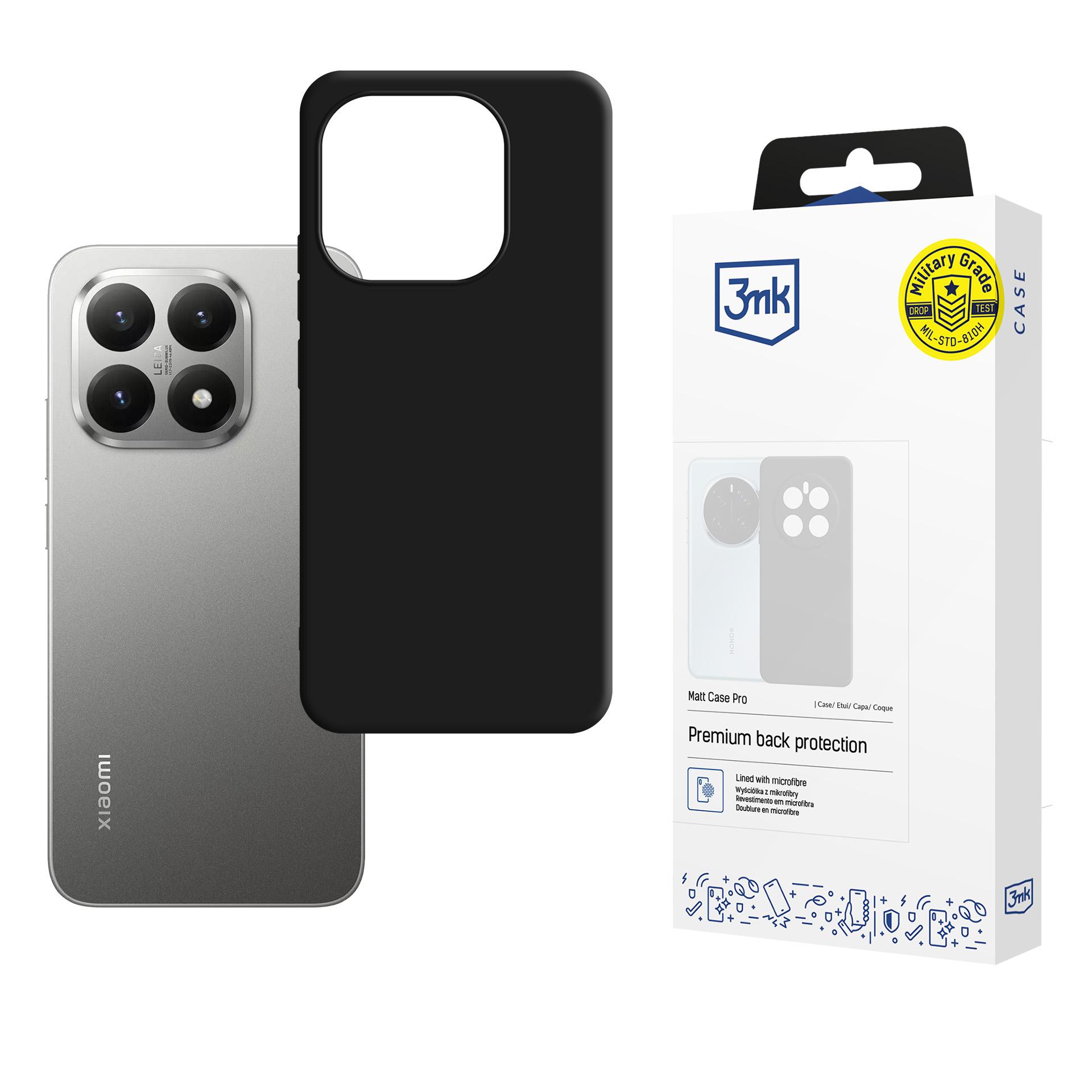 3mk Matt Case Pro ümbris Xiaomi 15T 5G jaoks - must