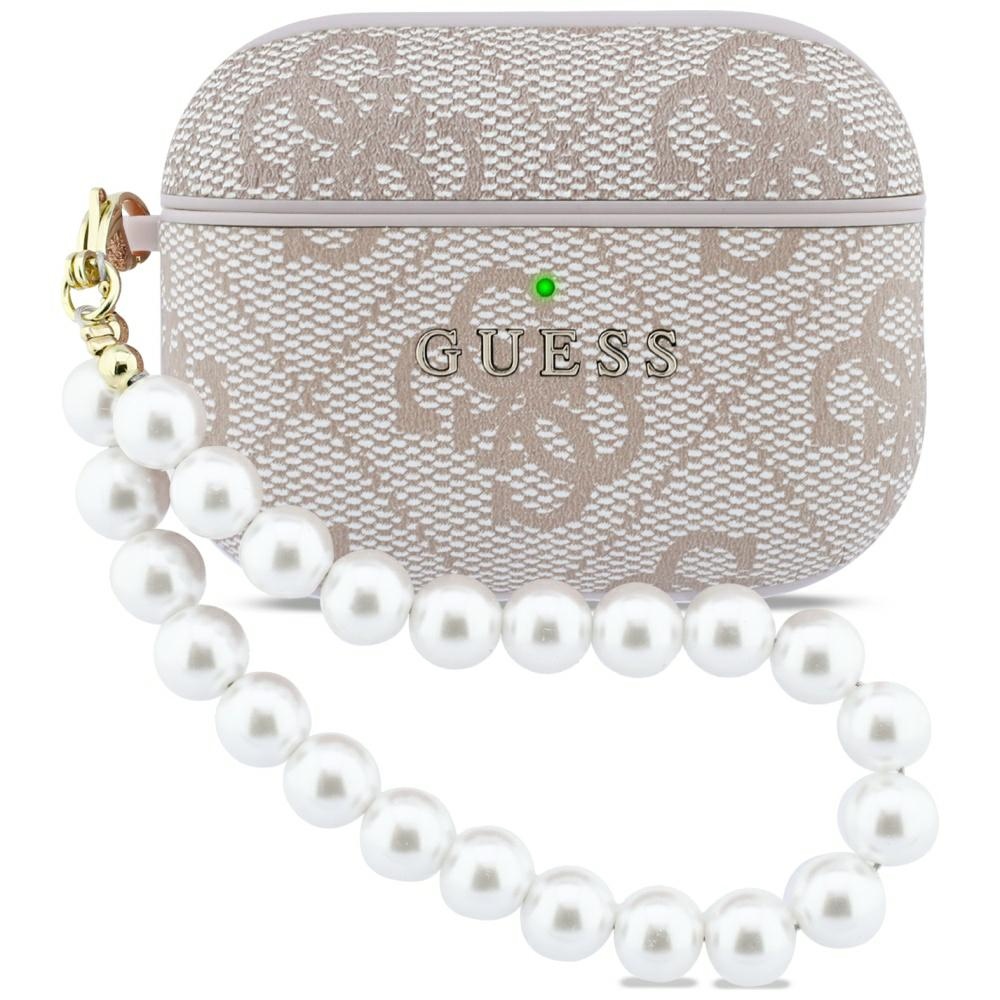 Чехол Guess 4G Pearl Strap для AirPods Pro 3 розовый