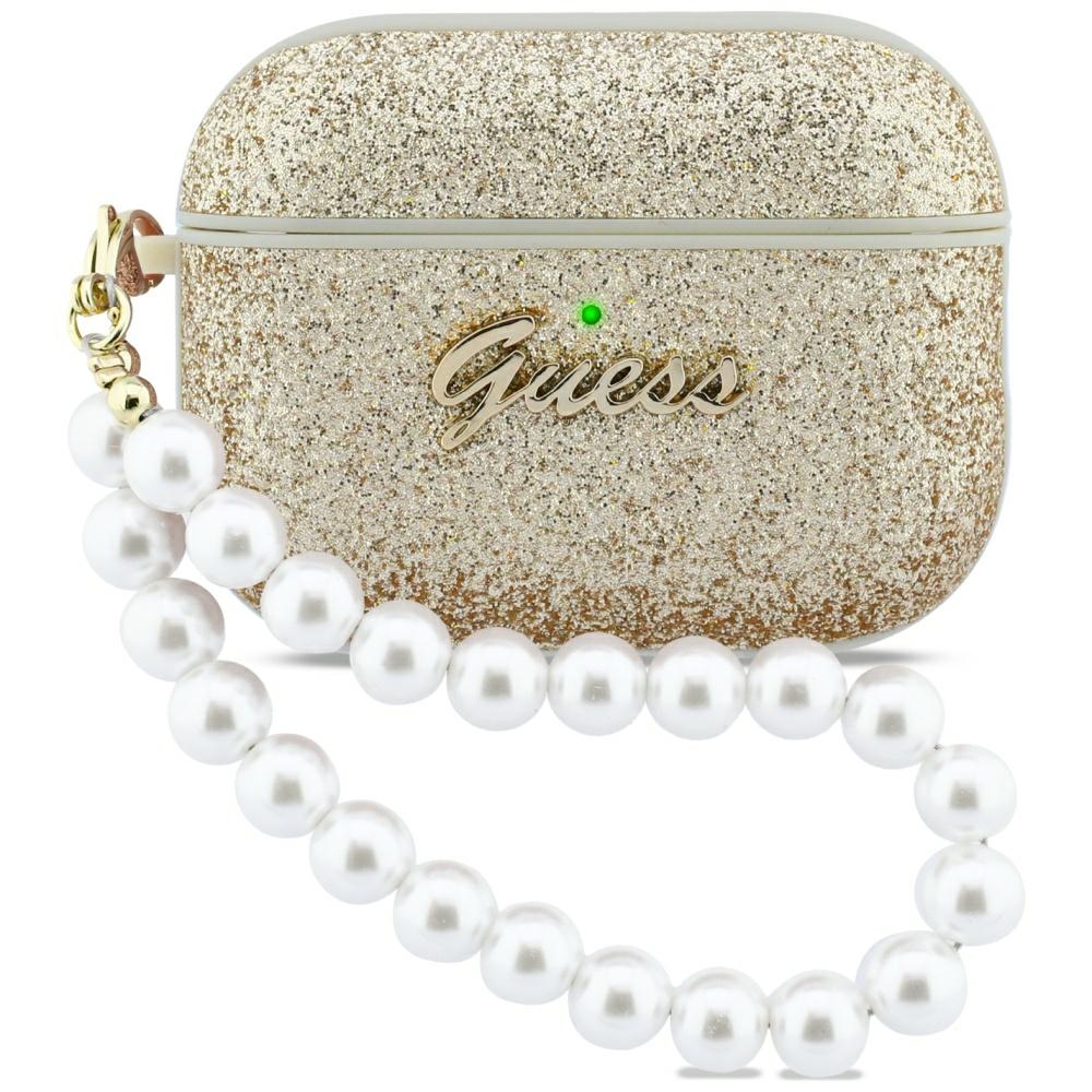 Guess Glitter Pearl Rihm Ümbris for AirPods Pro 3 - kuldne