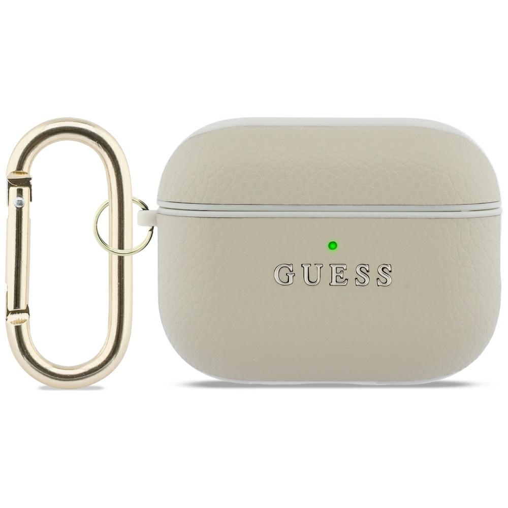 Guess Grained Classic Logo Hook ümbris for AirPods Pro 3 - kuldne