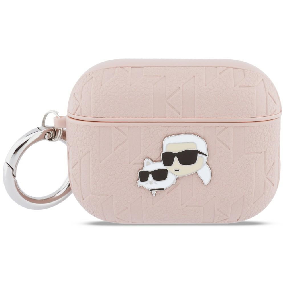 Karl Lagerfeld Monogram Karl & Choupette Head Ümbris for AirPods Pro 3 - roosa