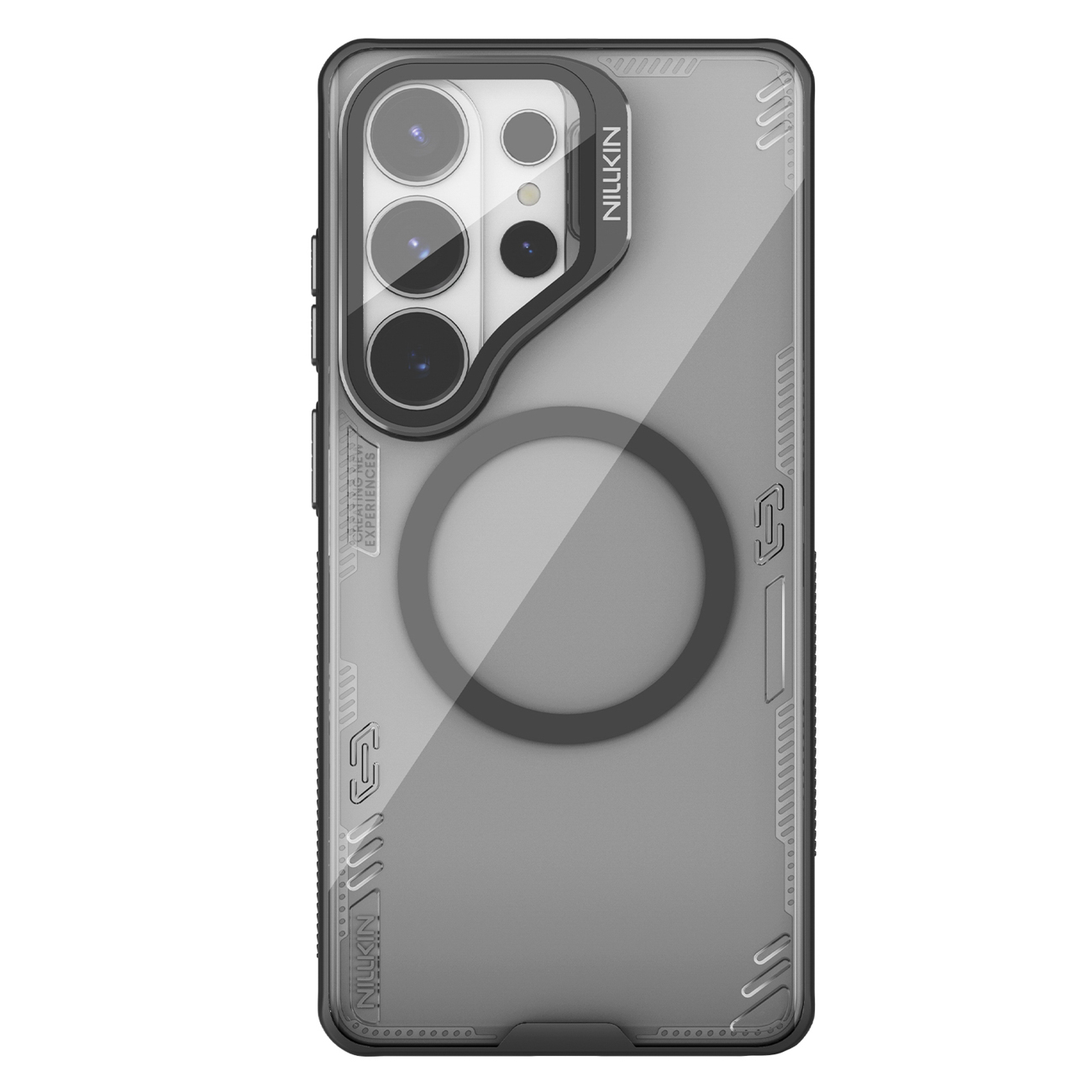 Nillkin Iceblade Prop магнитный чехол с крышкой камеры и подставкой совместимый с MagSafe для Samsung Galaxy S26 Ultra прозрачный чёрный