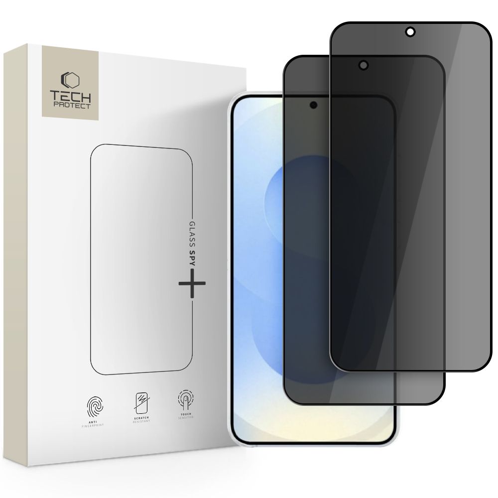 Tech-Protect Glass SPY+ 2-pack privaatsuse karastatud klaas Samsung Galaxy S26+ jaoks