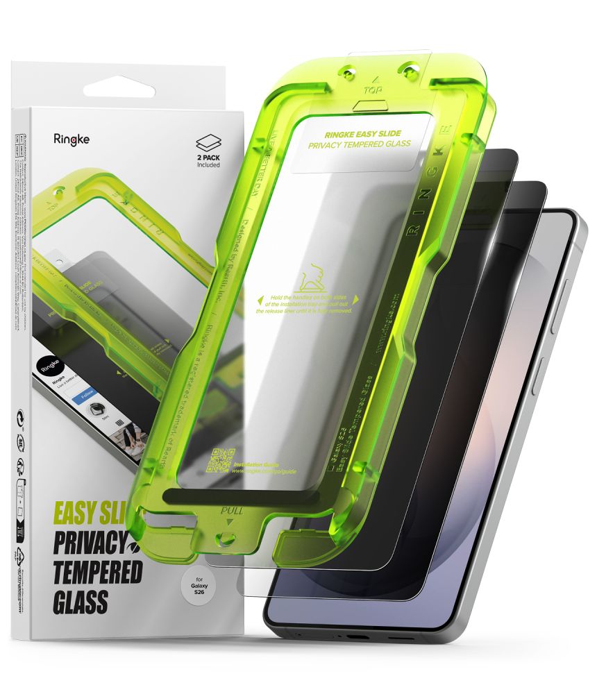 Ringke Easy Slide Privaatsus Karastatud klaas 2-Pack for Samsung Galaxy S26