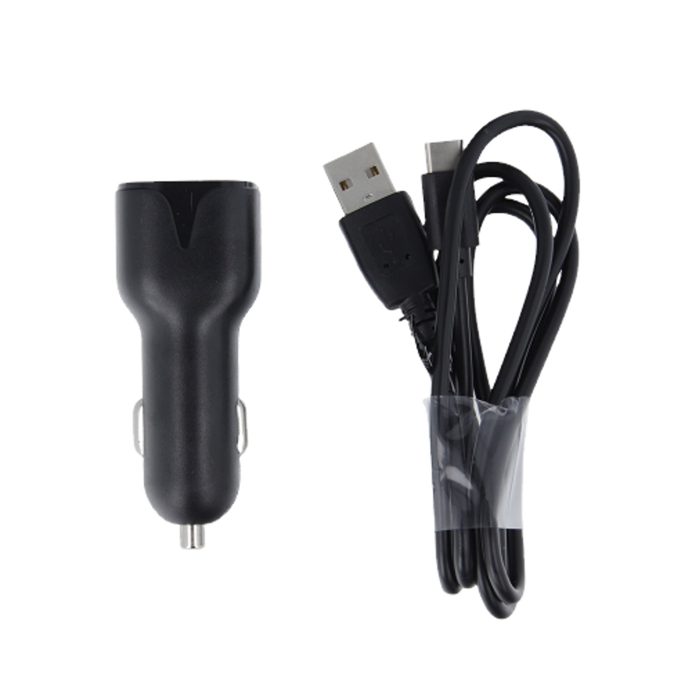 Maxlife MXCC-01 autolaadija 2x USB 2.4A must + USB-C kaabel
