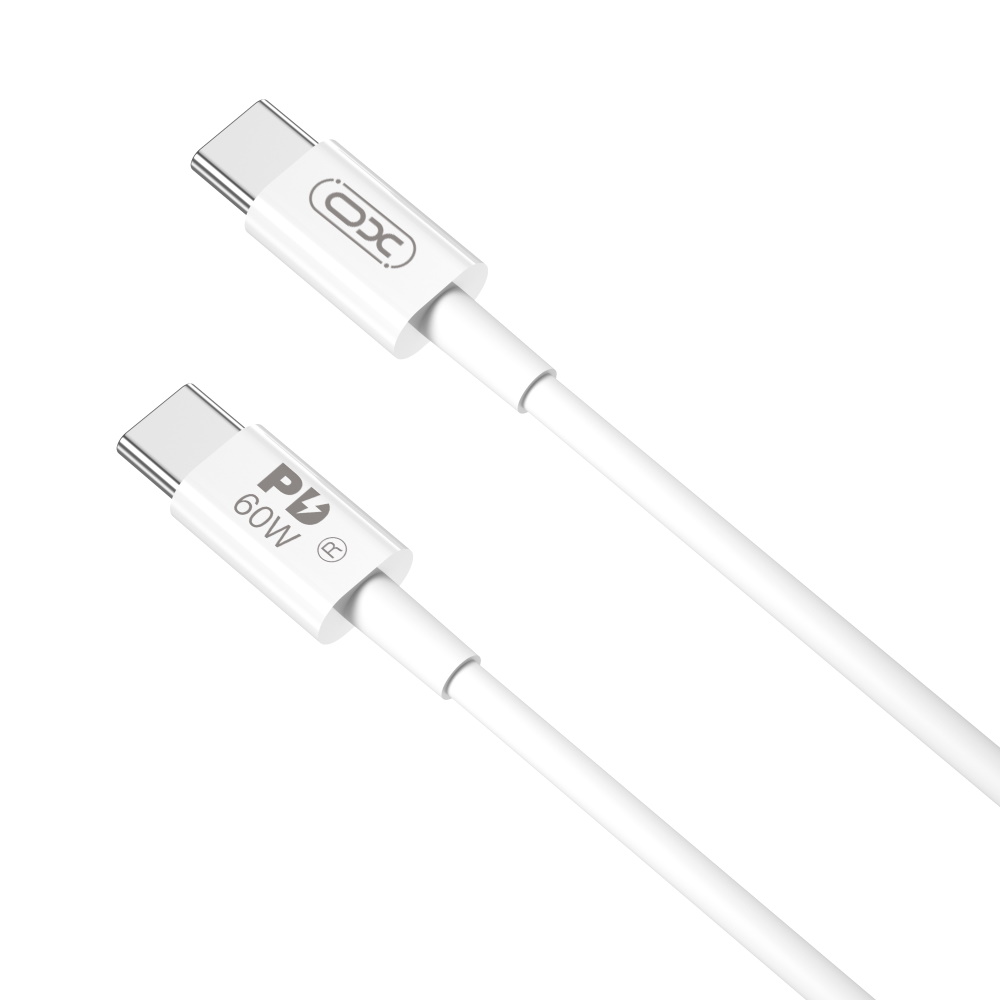 XO kaabel NB-Q190B PD USB-C - USB-C 2,0m 60W valge