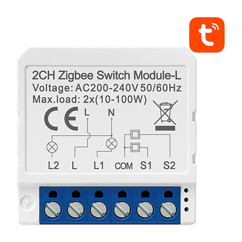 Smart Switch Module ZigBee Avatto LZWSM16-W2 nr neutraalne TUYA