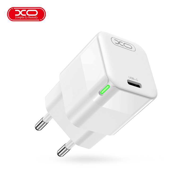 XO seinalaadija CE06 PD 30W 1x USB-C valge