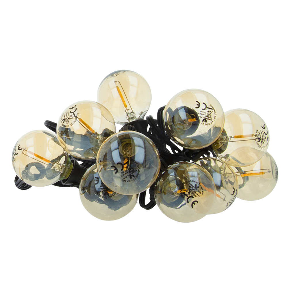 Forever Light LED Solar Garland SUNARI FLS-125 5,5m + 10 bulbs kuldne G40 IP44