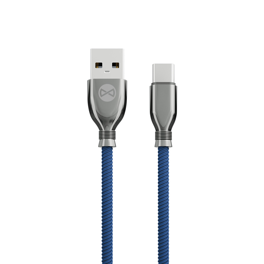 Forever Tornado kaabel USB - USB-C 1,0 m 3A tumesinine