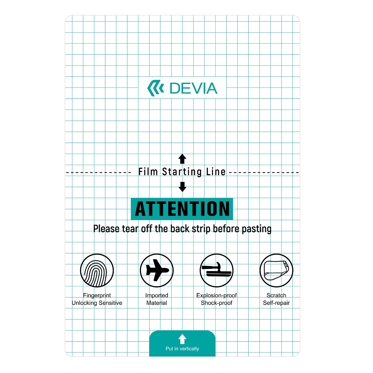Devia Anticrash fooliumikomplekt tablettide jaoks lõikemasinale 20 tk 20 x 29 cm