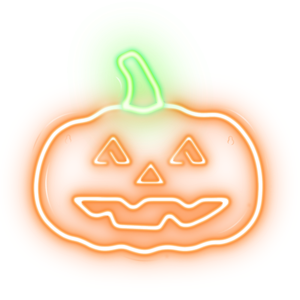 Neon PLEXI LED PUMPKIN WITH STEM oranž roheline NNE13 Neolia