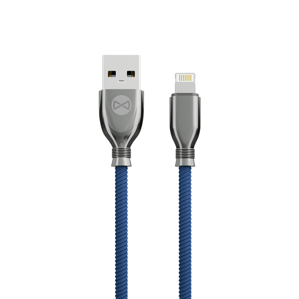 Forever Tornado USB - Lightning kaabel 1,0 m 3A tumesinine