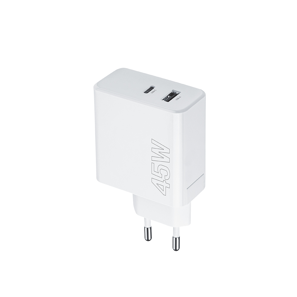 Maxlife MXTC-07-45AC PD QC laadija 1x USB-C 1x USB 45W valge