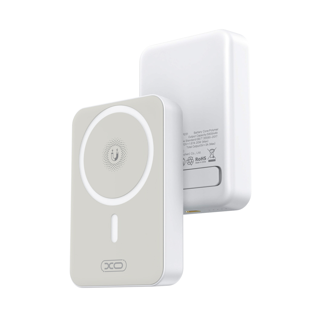 XO akupank magnetic PR231 20W 10000mAh valge