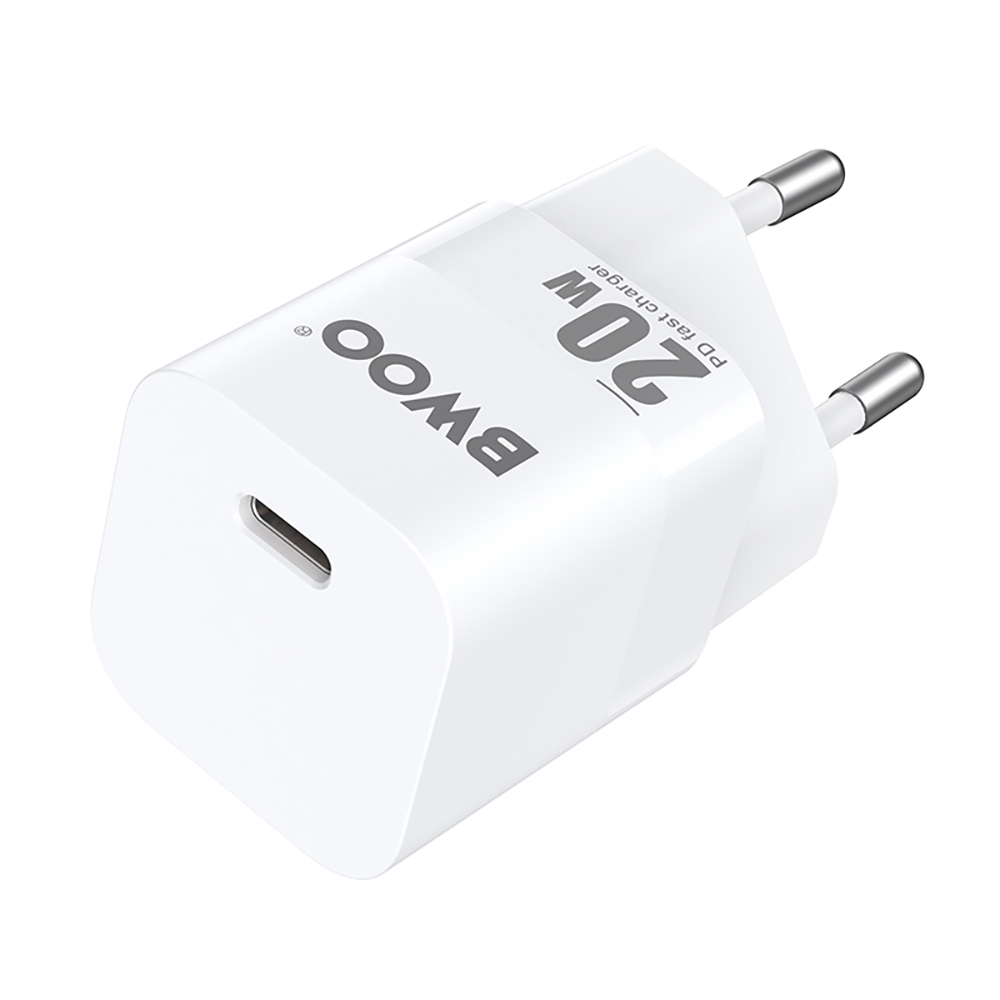 BWOO CDA155 PD seinalaadija 1x USB-C port 1A 20W valge
