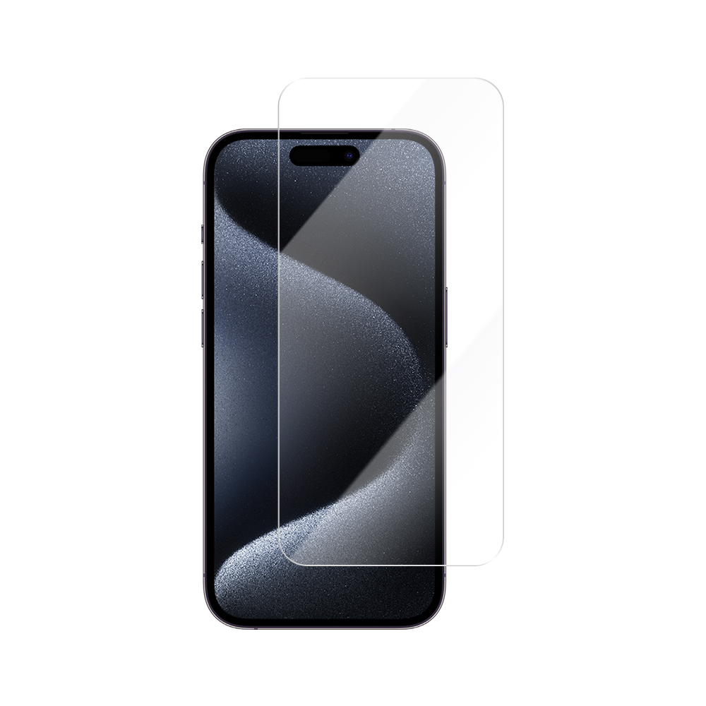 Vmax karastatud klaas 2,5D normaalne läbipaistev klaas iPhone 15 Pro 6,1"