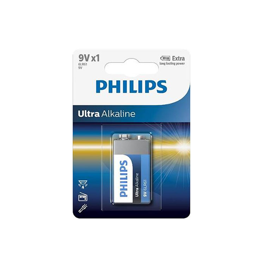 Aku PHILIPS 6LR61 9V Ultra Alkaline