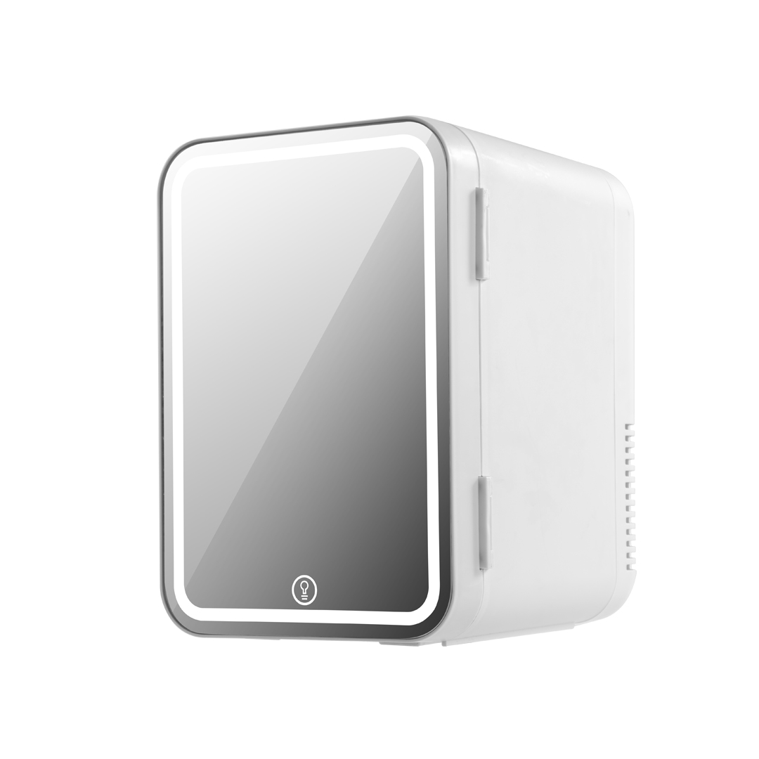 XO mini autokülmik CZ015 valge peegel LED-iga