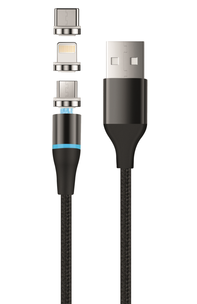 Setty magnetkaabel DT 3in1 2,5A 1,0 m KBM-01 must JO