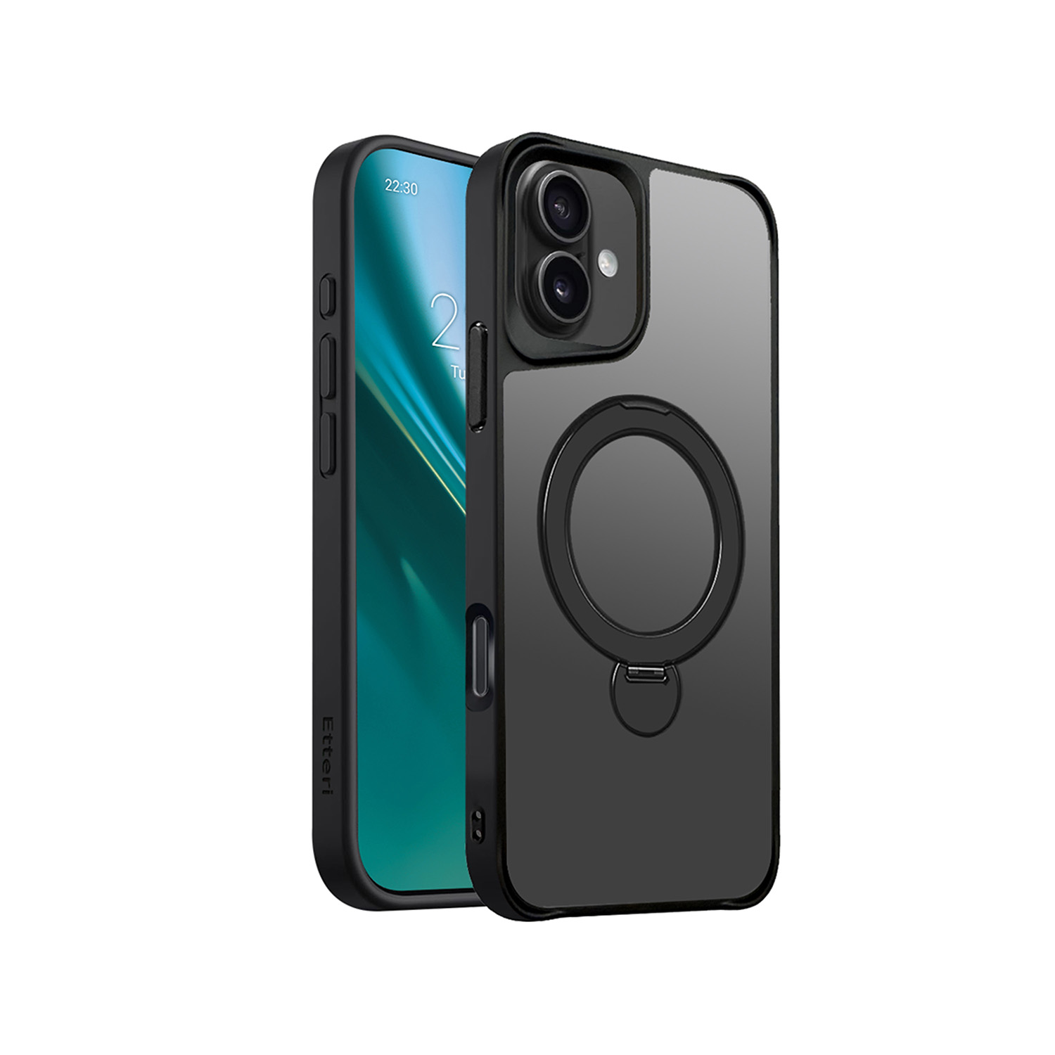 Etteri Matt Mag Ring ümbris for iPhone 16 Plus 6,7" must