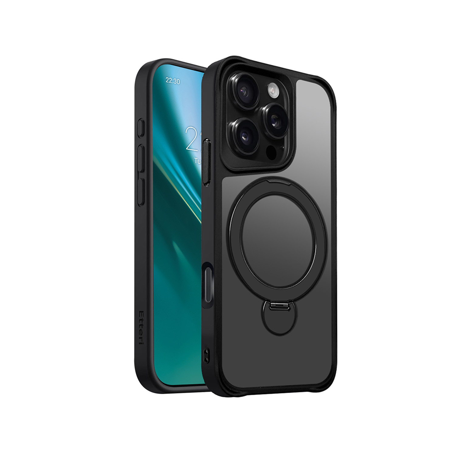 Etteri Matt Mag Ring ümbris for iPhone 16 Pro 6,3" must