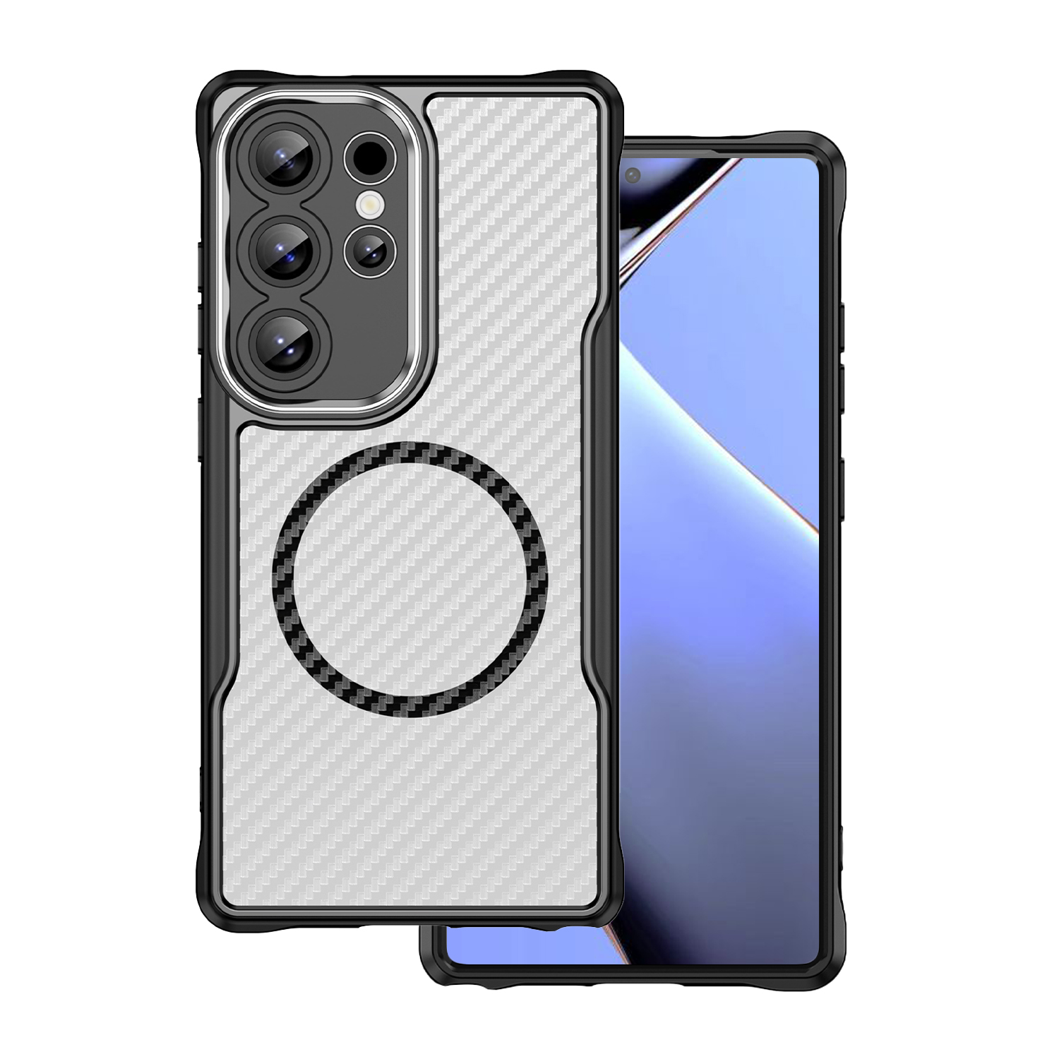 Defender Carbon Mag ümbris jaoks Samsung Galaxy S26 Ultra must