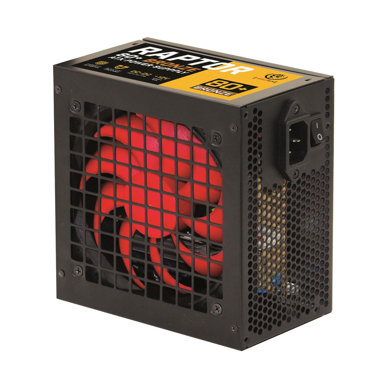 Rebeltec ATX-toiteplokk RAPTOR 500W 80+ Bronze, Single Rail, DC-DC