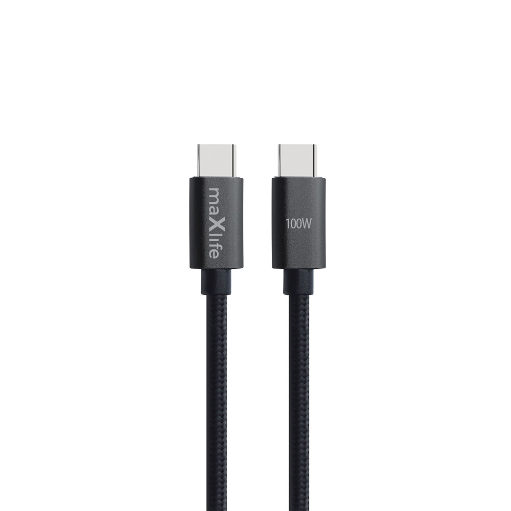 Maxlife MXUC-12 kaabel USB-C - USB-C 1,0 m 100W must