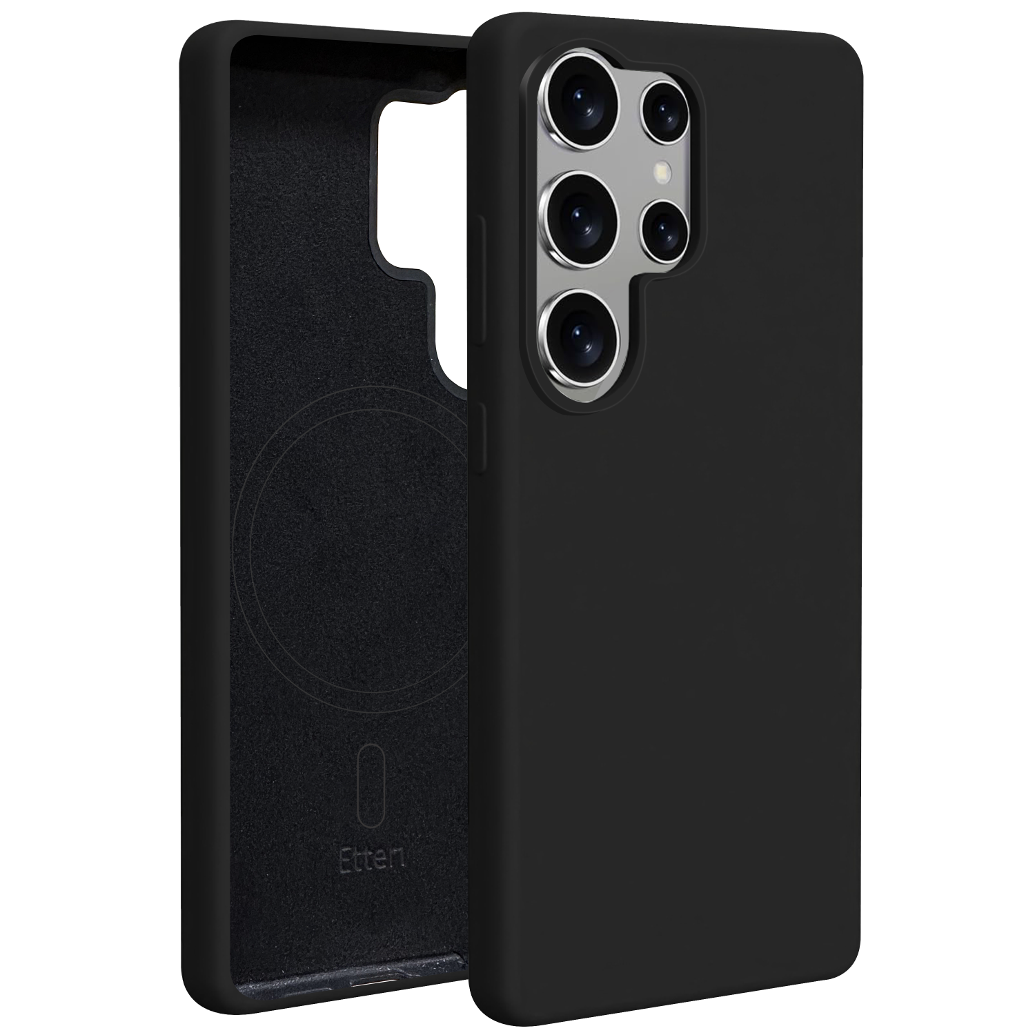 Etteri Silikoon Mag ümbris for Samsung Galaxy S25 Ultra must