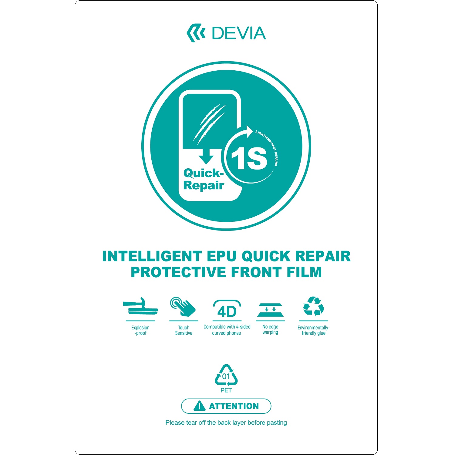 Devia Komplekt foil EPU quick repair for cutting machine 50pcs for smartphone LCD