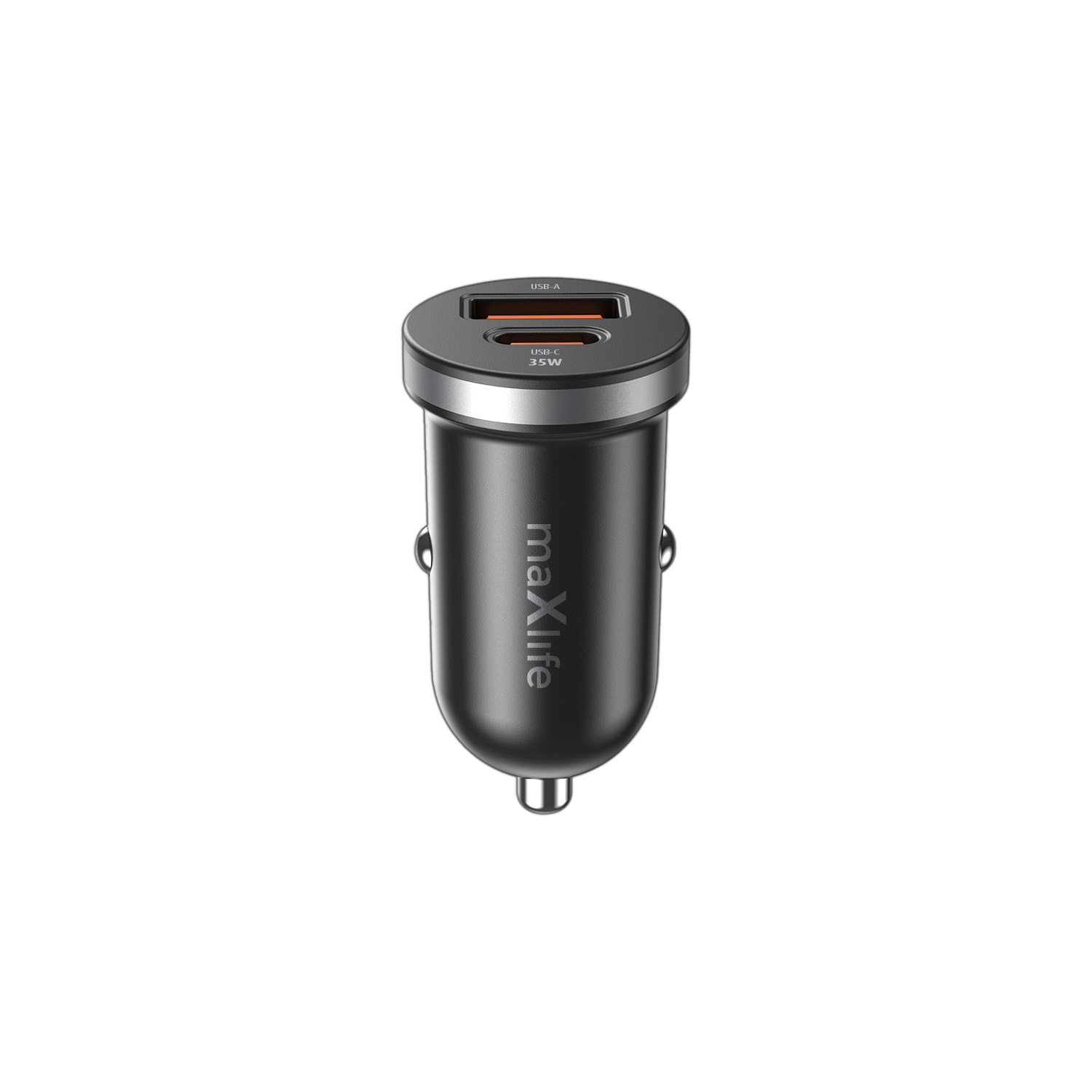 Maxlife MXCC-05 PD QC автомобильное зарядное устройство 1x USB-C 1x USB 35W черный