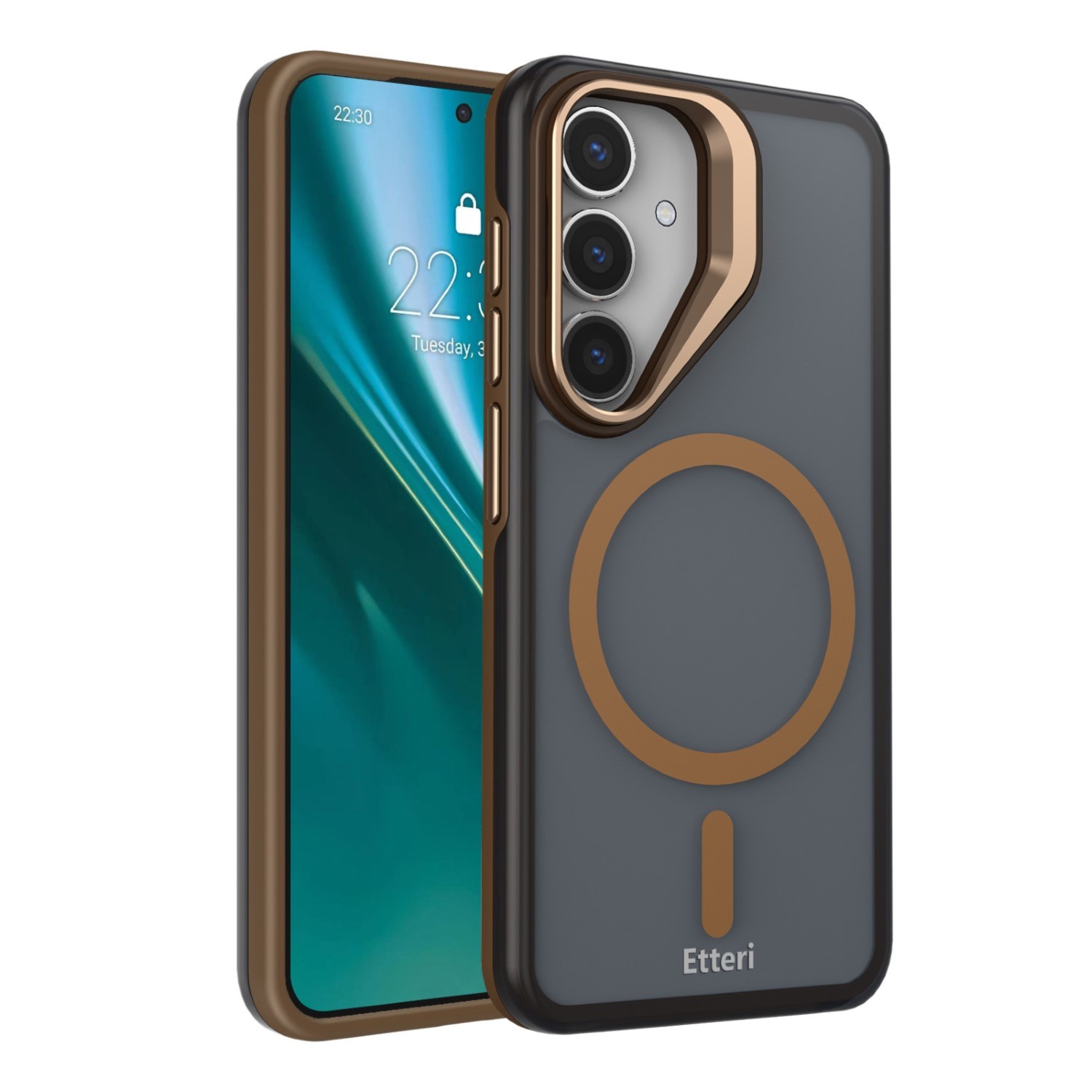 Etteri Morning Fog ümbris for Samsung Galaxy S25 pruun