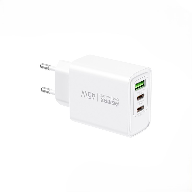 KIDDY SERIES 45W RP-U139 2xUSB-C/1xUSB NETWORK LAADIJA valge