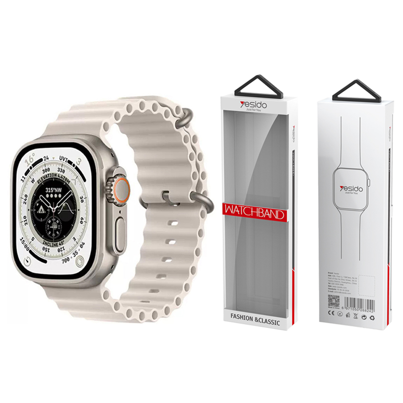 YESIDO WB21 APPLE WATCH SILIKOON RIHM 42/44/45 NUDE