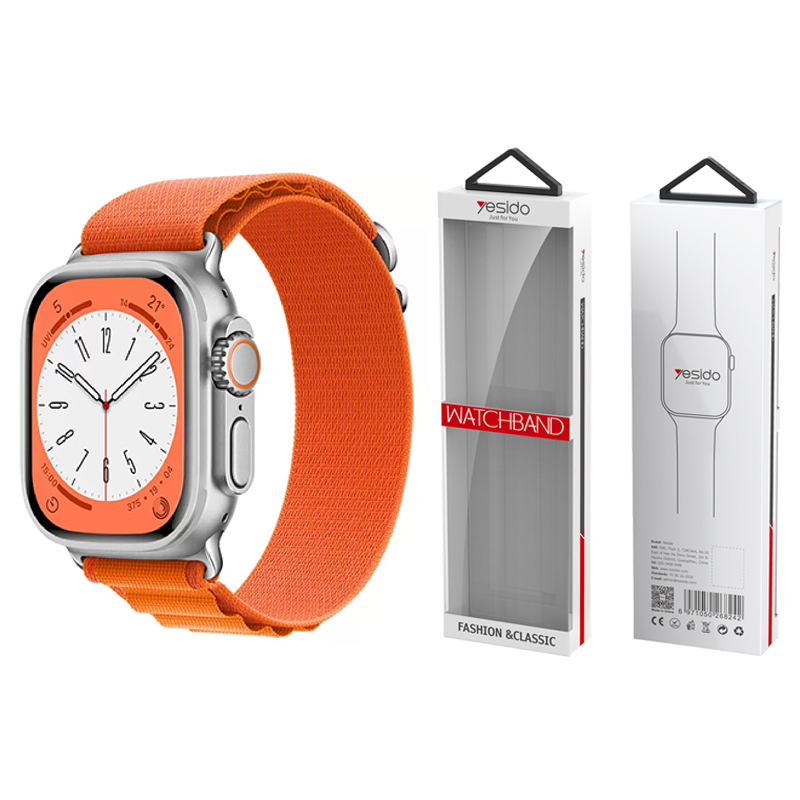 YESIDO WB24 APPLE WATCH SPORT RIHM LOOP 42/44/45 ORANGE