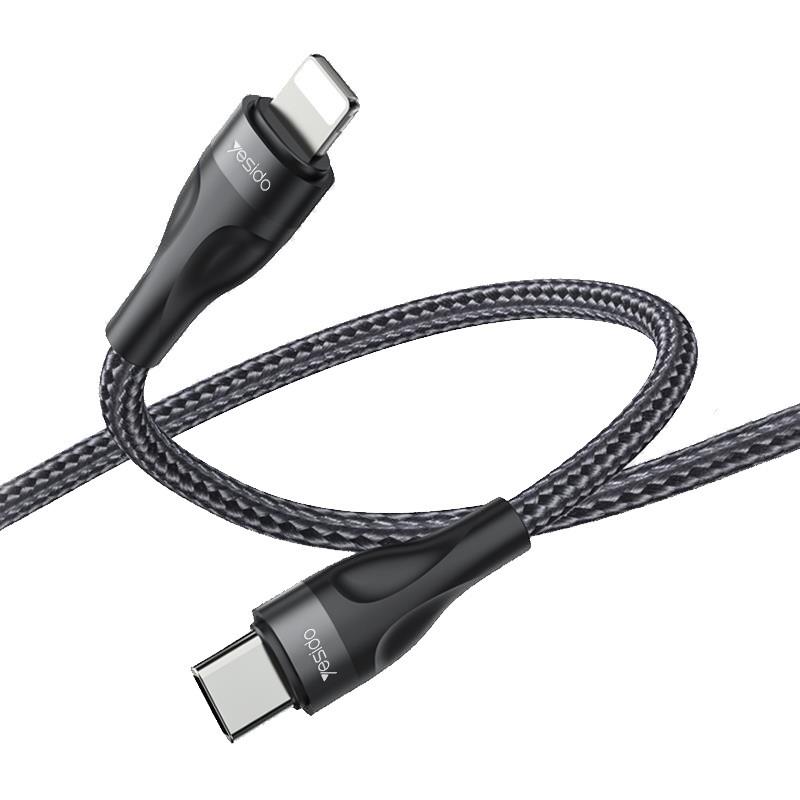 YESIDO KAABEL CA82 12W TYPE-C/LIGHTNING  30CM 2,4A must